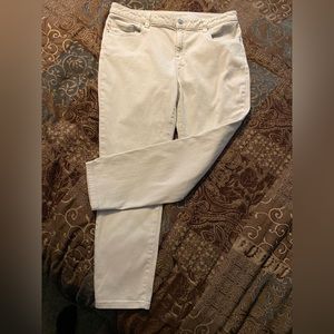 Michael Kors Beige Izzy Skinny Stretch Jeans, Size 12.